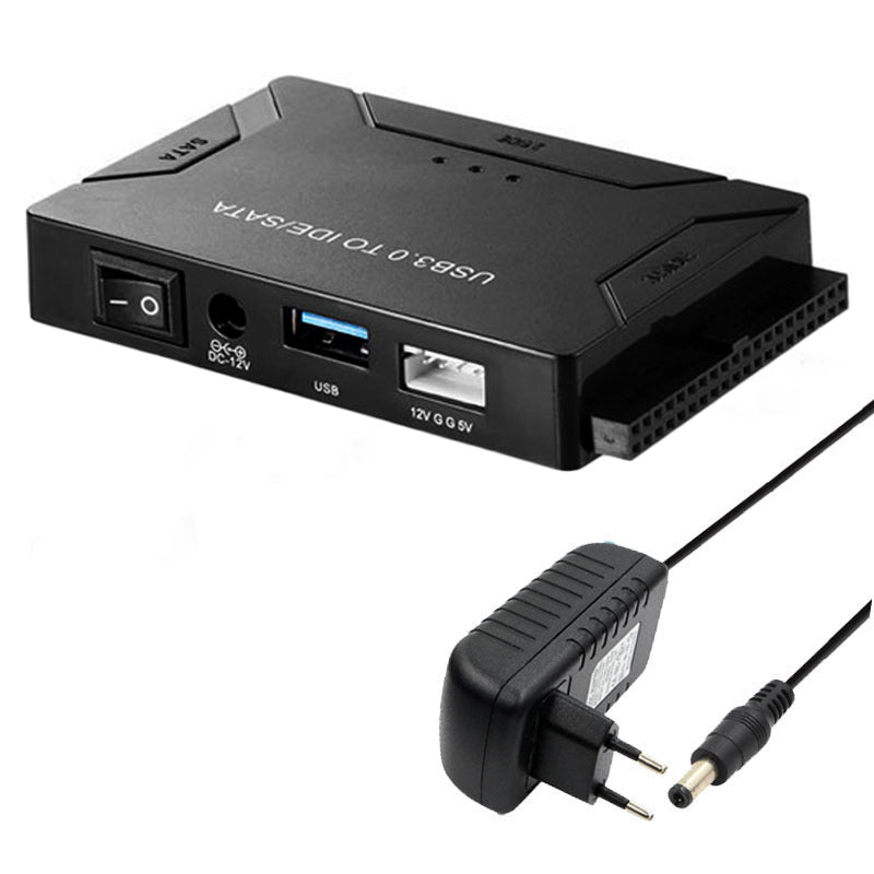 USB3.0 Hard Drive Adapter USB3.0 to SATA IDE Converter with Power Switch Multifunctional Easy Drive Cable USB3.0 Hard Drive Adapter USB3.0 to SATA IDE Converter with Power Switch Multifunctional Easy Drive Cable